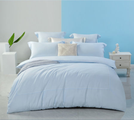 Tencel Linen Duvet Cover Queen Komfortowy Błękitny Pokrycie