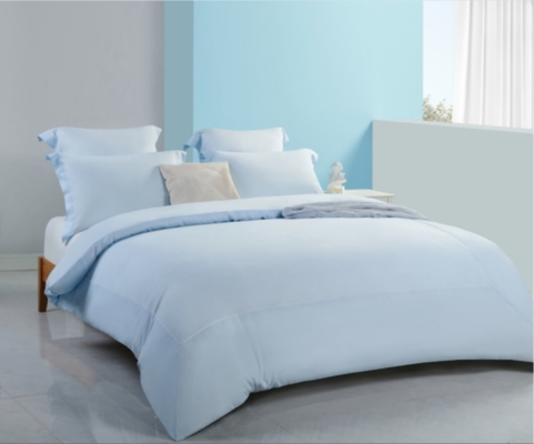 Tencel Linen Duvet Cover Queen Komfortowy Błękitny Pokrycie