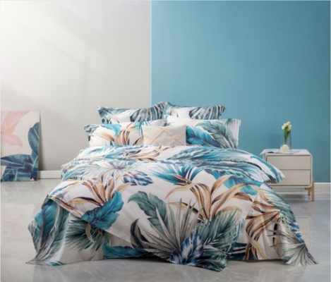 Cyfrowa drukarka bawełniana Twin XL Flower Duvet Cover Set