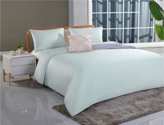 100% TENCEL Fiber Light Green Duvet Cover Super King Set
