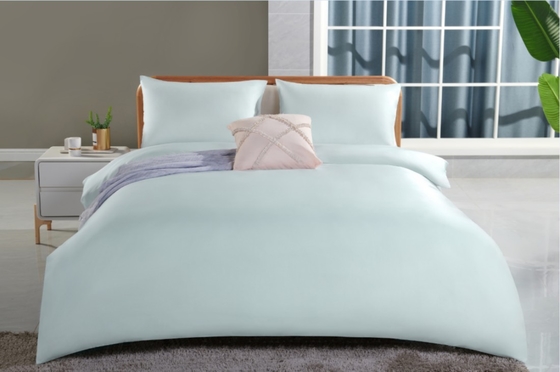 100% TENCEL Fiber Light Green Duvet Cover Super King Set