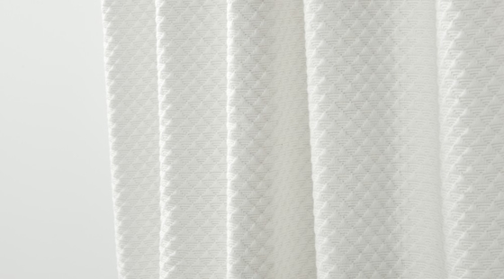Świeżo szare zasłony prysznicowe Jacquard 95% bawełna 5% poliester recyklingu