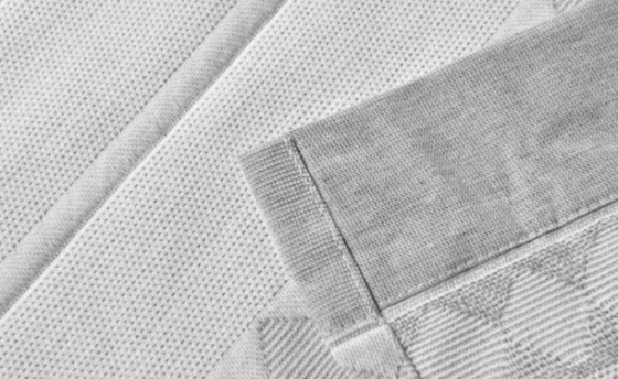 Polityester bawełniany Jacquard Zasłona prysznicowa Szary Zasłona prysznicowa z pasami