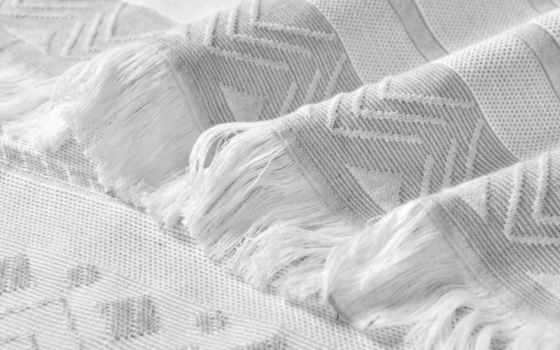 Polityester bawełniany Jacquard Zasłona prysznicowa Szary Zasłona prysznicowa z pasami