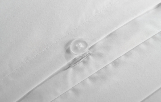 Seersucker Cotton Recykling Polyester Duvet Set Trwałe Białe Pokrycie Duvet King