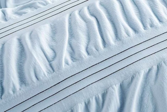 Seersucker Cotton Recykling Polyester Duvet Set Trwałe Jasnobrązowe Pokrycie Duvet King