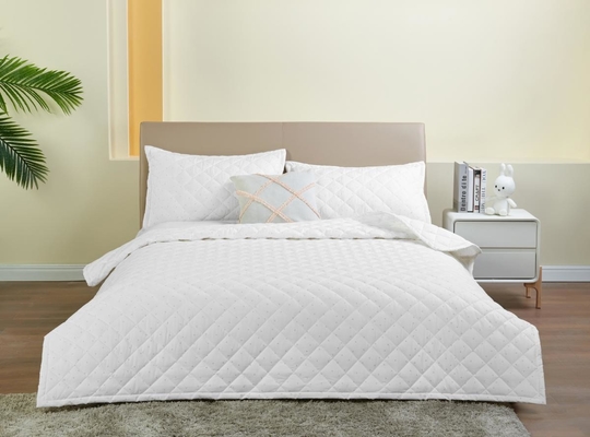 Drukowany biały bawełniany płaszcz zestaw Queen Size Pokrycie kołyski